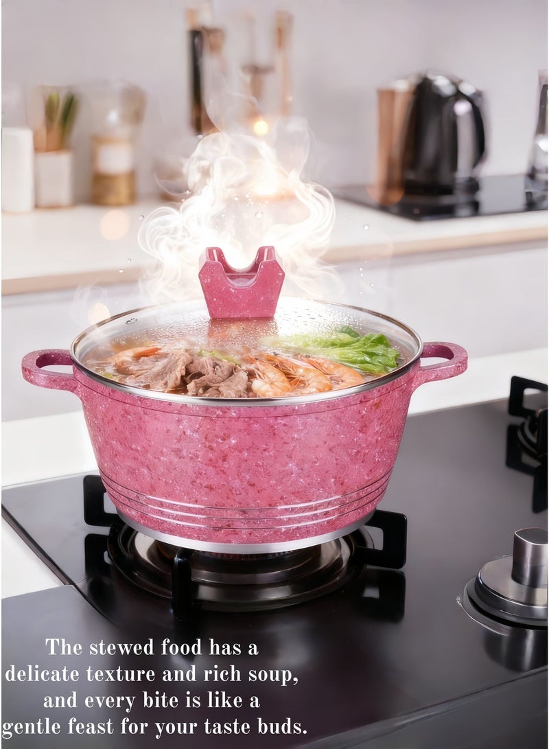 أم جاي سي طنجرة طهي بطيء، طنجرة طهي بطيء غير لاصقة، بمقبضين، مناسبة لجميع أنواع المواقد، قطعة واحدة - Image 2